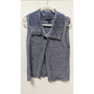 westbound Heather Navy Sleeveless Cardigan Sweater